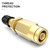 GASHER 2PCS 1/4" Brass Inflation Schrader Valve (DOT Approved) with Push Connection, 1/4" OD Air Line Tubing, Air Line and Air Spring Suspension for Semi Truck Trailers