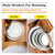 Imncya Plate Separators Storage, 60 Pcs 3 Size Felt Dish Dividers, Grey