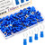 smseace 250Pcs #8(M4) 22-16/16-14/12-10AWG Ring terminals Insulated Ring Connects Electrical Wire Crimp Ring Connectors Terminal