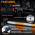 XRIDONSEN 35 inch Strobe Light Bar 144 LED Amber White Truck lights