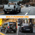 XRIDONSEN 35 inch Strobe Light Bar 144 LED Amber White Truck lights