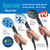 Hotel Spa 5-in-1 Aquassage High Pressure 76-mode Shower Head, Combo, Hand Shower, Body Brush & Hair Brush in One With Two Brackets, Extra-long 6 foot Stainless Steel Hose & Brush Head Holder