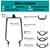 2Pack HZHFCB 7 8 9 10 inch Lamp Shade Harp Holder,Adjustable Lamp Harp Kit,Fit 3/8 IP Standard,E14,E26,E27 Light Base UNO Fitter Adapter,Black Horn Frame Lampshade Bracket(Black)