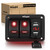 Nilight 2 Gang Rocker Switch Panel with Dual USB Socket Voltmeter