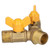 Brass 3 Way Shut Off Valve,Premium Gas Ball Valve,3 Way Fuel Gas Ball Valve G1/2 Male Thread Natural Gas Switch Fitting for Fuel Gas Device 3 way fuel valve