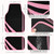 CAR PASS Pink Edge Faux Leather Car Floor Mats Universal Car Carpet Mats with Double Stitch Line Anti-Slip Backing Design, for Cute Girly Women, Fit 95% Automotive,SUVs,Sedan,Vans (Black and Pink)