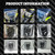 Carbon Fiber Pattern LED Dirt Bike Headlight for Husqvarna 701 2017-2023