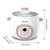 Tianji Electric Stew Pot, Ceramic Soup Porridge Cooker, Slow Cookers with Lid, 1L, White