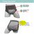 Men's Washable Incontinence Shorts Open Underwear Adults Patient Reusable Breathable Pant Diapers for Adults Prostate 500ml (Large, Black)