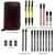 Nicpro 21PCS 1.3 mm Mechanical Pencil Set in Leathercase with 138 Lead