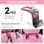 CAR PASS 11 PCS Bling Car Accessories Set for Women, Sparkly Rhinestone Diamond Steering Wheel Cover, Bling Seat Belt Cushion, Shift Knob Cover, Push Start Button Ring, Car Cup Holder Coaster, Pink