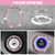 CAR PASS 11 PCS Bling Car Accessories Set for Women, Sparkly Rhinestone Diamond Steering Wheel Cover, Bling Seat Belt Cushion, Shift Knob Cover, Push Start Button Ring, Car Cup Holder Coaster, Pink