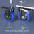 5" Stem Caster Wheels Heavy Duty 2200Lbs Dual Locking Casters Set of 4
