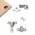 LIKERAINY 90Deg Short-arm Inset Blind Corner Hinge Ø 26mm H4 Without Damper for Cabinet Door Stud Hinges for Cupboard Wardrobe Doors Pack of 4 Pieces