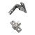 LIKERAINY 90Deg Short-arm Inset Blind Corner Hinge Ø 26mm H4 Without Damper for Cabinet Door Stud Hinges for Cupboard Wardrobe Doors Pack of 4 Pieces