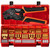 PEBA Open Barrel Crimping Tool Kit - 14 Sizes Quick Splice Male and Female Wire Spade Connectors & Piggy-back with Ratcheting Crimper AWG 24-14, for Electrical Wiring Car Audio Speaker Connectors