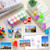 Fuutreo 40 Pcs Passport Stamps Set Bulk for Kids Travel City and Country Stamp Set Passport Stampers for Around The World Decorations for Back to School Party Favors Students Operation Prizes Stuffers