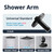 DOLGABA Straight Shower Arm with Flange, Ceiling Mount 3" Pipe, Matte Black