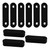 LVYKING 24 Pcs Black Straight Bracket, 56mm Metal Mending Plate Flat Bracket Mending Plates for Wood Repair