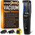 ATVOXIS Vacuum Beard Trimmer for Men Rechargeable, IPX6 Waterproof Mustache Trimmer with Adjustable Length Combs (1/25’’-4/5’’), Men’s Electric Stubble Trimmer, Cordless with Built-in Vacuum (Black)