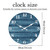 XFM Blue Farmhouse Wall Clocks Battery Operated 24 Inch
