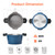 ACTIV CUISINE 5qt Pasta Pot with Strainer Lid, Cast Aluminum Stockpot Multipot, Nonstick Ceramic Coating make Cleanup easy with Tempered Glass Lid, Dishwasher Safe, Induction, Blue