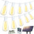 Larkvue 96FT(2x48FT) Solar Outdoor String Lights with Remote & Timer, White