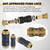 CheeMuii 30PCS Brass DOT Air Line Fittings DOT Quick Connect Straight Union