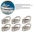 Hopoint 6Pcs Hook Stainless Steel Heavy Duty Spring Buckle Type Hanger Marine Hardware Hook, Boat Fender for Home Engineering Easily Hang and Adjust