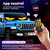 Sachie 2PC 5800 Lux High-Brightness Devil Eyes LED Light Strips for Cars/Trucks/SUVs - 23.6"x4.73" Customizable Windshield Decoration with App Control, IP68 Waterproof, USB-Powered