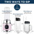 Culinary Chef, 300W Smoothie Maker Blender with 500ml Glass Mason Jar & 600ml BPA-Free Sports Bottle, Personal Smoothie Blender for Smoothies, Shakes, Frozen Fruit & Ice, Pink