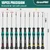 GRENPRO 10-Piece Precision Screwdriver Set, Magnetic Small Screwdrivers with Phillips, Slotted, Torx Star for Eyeglass, Watch, Computer, Laptop, Phone,Green
