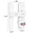 White 180 Degree Barn Door Lock,Mechanical Password Lock