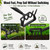 Garden Hoe, 2-in-1 Stirrup Action Hoe with 4-Tine Cultivator Rake, 74 Inch Long Handle Scuffle Weeder Hoe Weeding Tool for Fast Weeding, Soil Loosening, Aerating and Compost Mixing