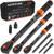 Matework Torque Wrench Set 8PCS, 1/4 3/8 1/2 inch Drive Click Torque Wrench, 10-230in.lb, 5-50ft.lb, 10-180ft.lb, 72-Tooth Dual Scale, ±3% Accuracy, 5 Adapters, for Bike, Moto, Car Repair and Maint