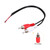 uxcell 8 Inch Open Red/White RCA 2-Male Plug Jack Connector Adapter to Bare Wire Open End Audio Video RCA Cable for Amplifier Speaker Wire Pack of 2