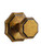 SORWDUERM 2 Pack Antique Brass Passage Door Knobs Aged Brass Octagonal Interior Closet Hallway Interior Vintage Door Knob