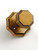 SORWDUERM 2 Pack Antique Brass Passage Door Knobs Aged Brass Octagonal Interior Closet Hallway Interior Vintage Door Knob