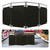 4 Panels Safety Barricade, 7.8FT Removable Foldable Security Gates Barrier with Heavy Duty PVC Frame, Black Color Easier to Identify, Barricade for Indoor and Outdoor Use(Black)