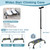 NEAUDE Stair Climbing Assist Cane for Seniors, Stair Lifts Walker Elderly, Mobile Half Step Aid Stair Helper, Adjustable 4 Prong Standing Quad Cane Large Base, Portable Walking Stick for Stability