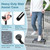 NEAUDE Stair Climbing Assist Cane for Seniors, Stair Lifts Walker Elderly, Mobile Half Step Aid Stair Helper, Adjustable 4 Prong Standing Quad Cane Large Base, Portable Walking Stick for Stability
