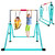 GLANT Gymnastics Bar for Kids with Rings Set, 7 Heights Adjustable Easy Folding Gymnastic Training Bar Kids Monkey Horizontal Bars - Max Load 300LBS
