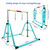 GLANT Gymnastics Bar for Kids with Rings Set, 7 Heights Adjustable Easy Folding Gymnastic Training Bar Kids Monkey Horizontal Bars - Max Load 300LBS