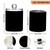 Qilmy Solid Black Qtip Holder 2 Pack, 14 oz Apothecary Jars Bathroom Vanity Organizer Canister for Qtips, Cotton Swabs, Cotton Balls, Cosmetic Pads, Flossers, Bath Salts