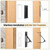 HBL' Pocket Door Hardware Set – 2 Recessed Flush Finger Pulls & 1 Edge Pull, Made of 304 Stainless Steel, Template Included, Black.