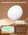 SURAIELEC Rechargeable Ceiling Light with Wall Switch Remote, 6500K 300LM