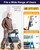 HOMLAND Foldable Rollator Walker for Seniors with Seat, 16" Extra-Wide Seat