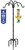 Tikimilor Upgrade 4-Hook Shepherds Hooks for Outdoor with Plastic Tube, 92" Heavy Duty Bird Feeder Pole with 5 Prongs Base, Adjustable Garden Hook for Solar Light, Hanging Plant, Wedding Decor, 1 Pack