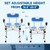 U-Shaped Shower Chair for Inside Shower, Adjustable Chair with Arms & Back