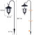 Dynaming 2 Pack Solar Hanging Lights Outdoor, Solar Powered Garden Decorative Lanterns with 2 x 38 Inch Shepherd Hooks, Waterproof Landscape Lighting for Lawn Patio Yard Pathway Driveway, Warm White